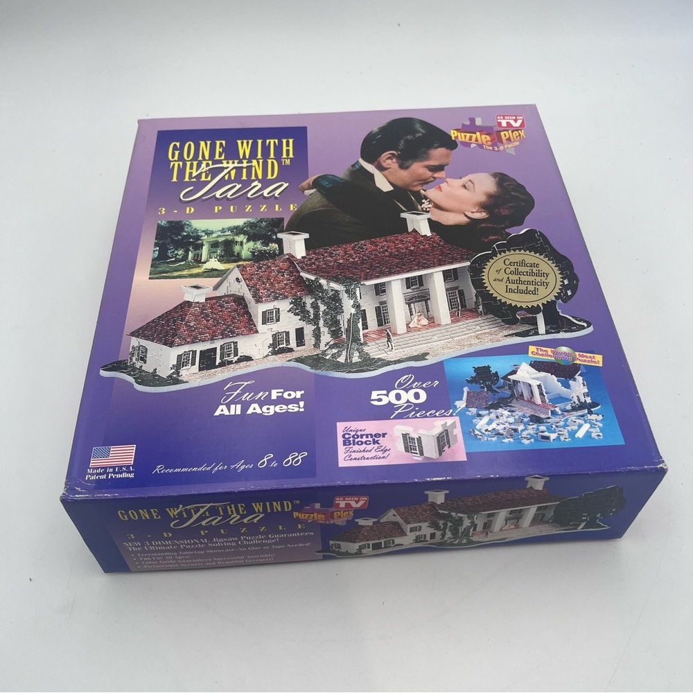 Gone With The Wind Tara 3-D Puzzle As Seen on TV Puzzle Plex Movie NIB